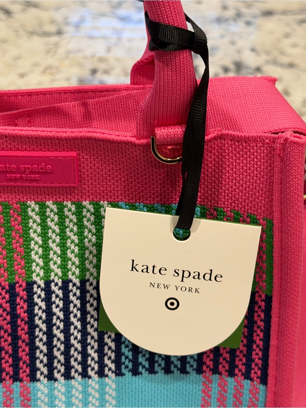 kate spade New York Pink Canvas Tote Bag